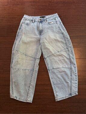 BCBGeneration Light Blue Barrel Jeans